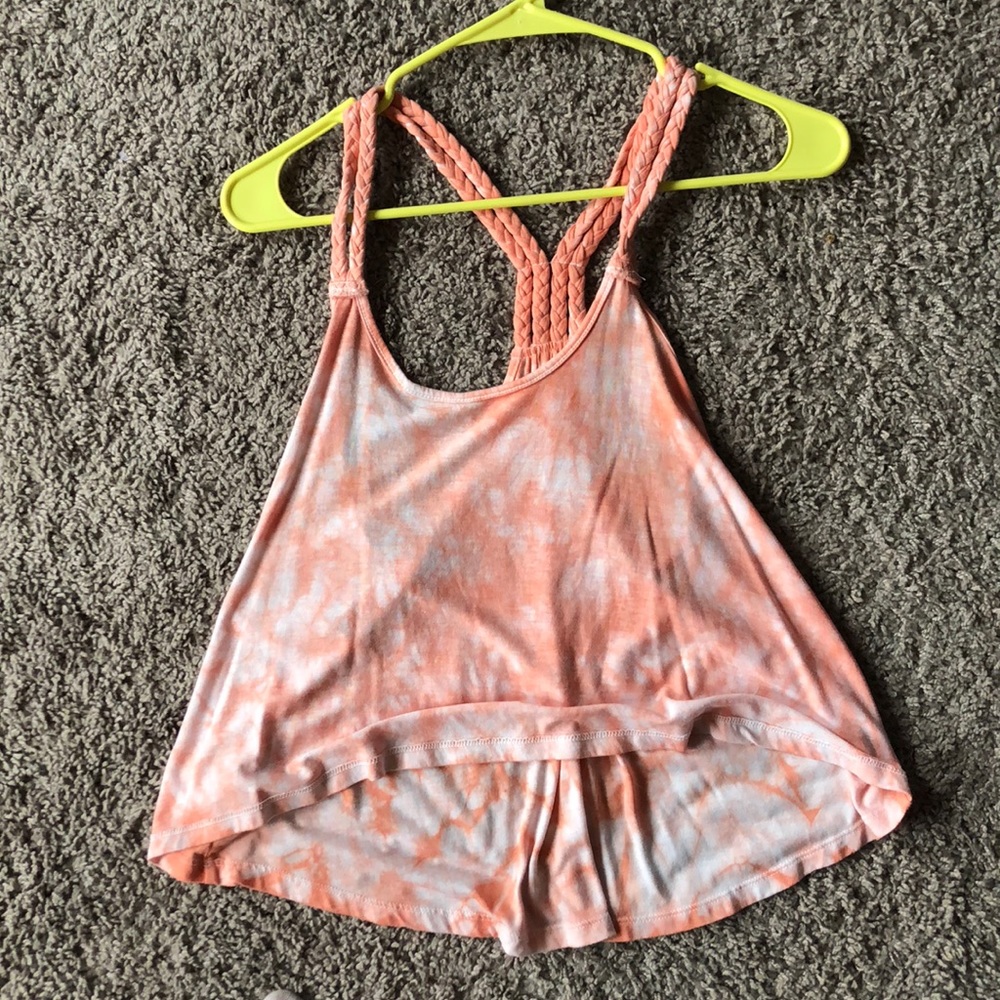 Tank top. Coral tie dye